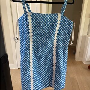 Lilly Pulitzer Blue and White Patterned Romper